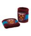 West Ham United FC Crest Wristband (Pack of 2) (Claret Red/Blue) (One Size) - UTTA11029