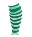 Unisex adult pro hooped football socks green/white Precision-2