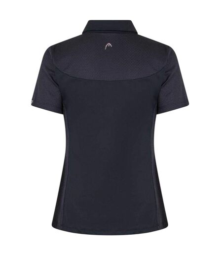 Polo Motif/style Floral Femme Noir Blanc Head