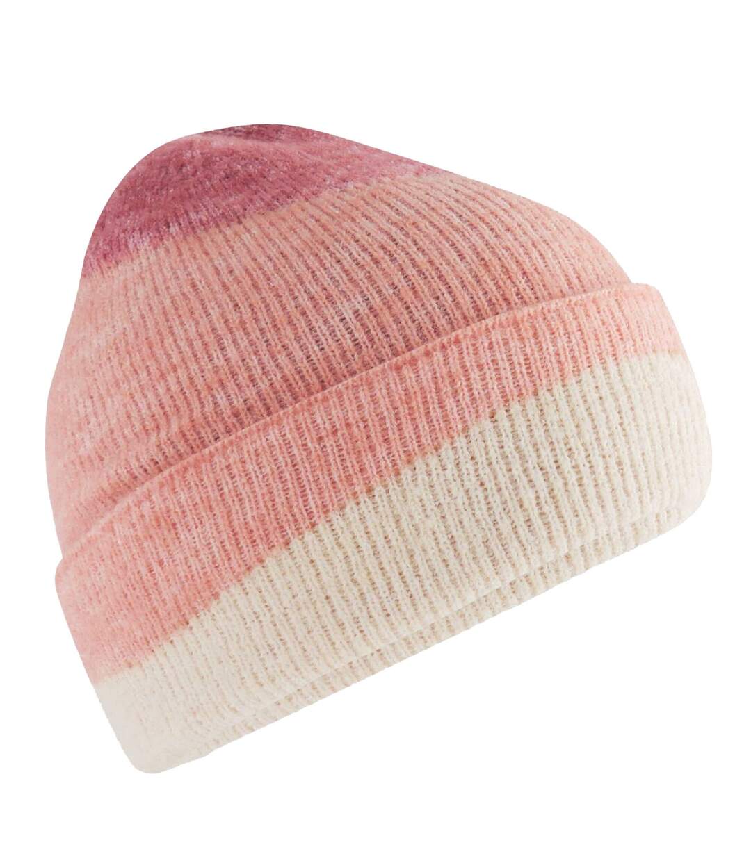 Bonnet Motif/style Ondulé Adulte Rose Clair Pêche Vanille Beechfield-2