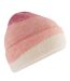 Bonnet Motif/style Ondulé Adulte Rose Clair Pêche Vanille Beechfield-2