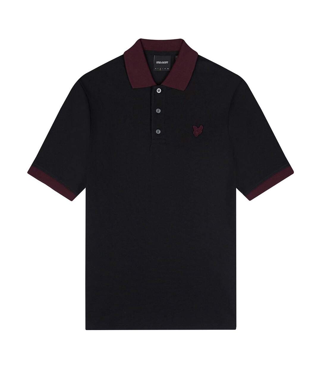 Polo Motif Tonal Homme Noir Lyle & Scott-2