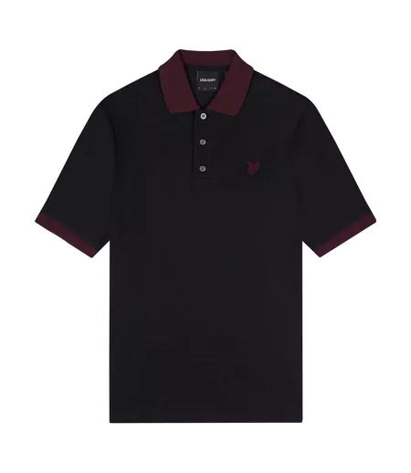 Polo Motif Tonal Homme Noir Lyle & Scott