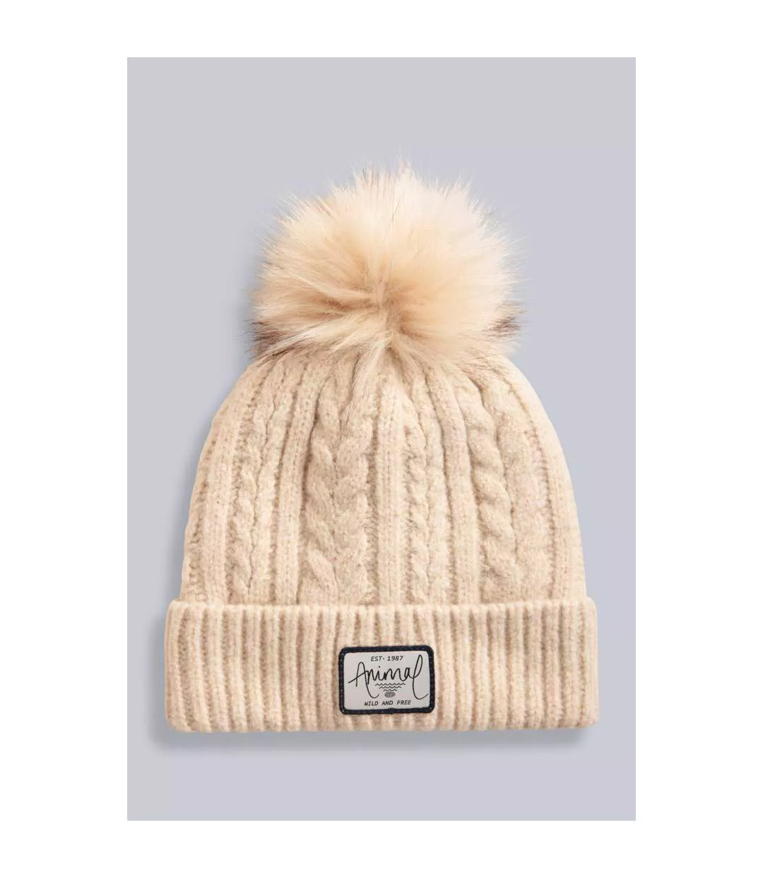 Bonnet D´hiver Becky Femme Beige Clair Animal-1