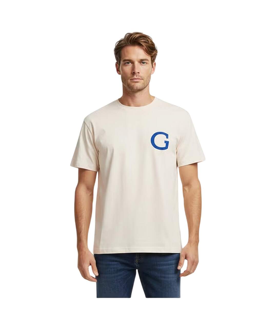 T-shirt Motif/style Imprimé Graphique Homme Crème Gant-4