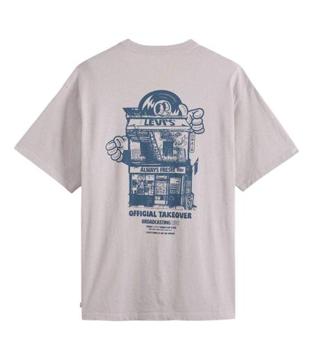 T-shirt Manches Courtes Music City Homme Gris Clair Levis