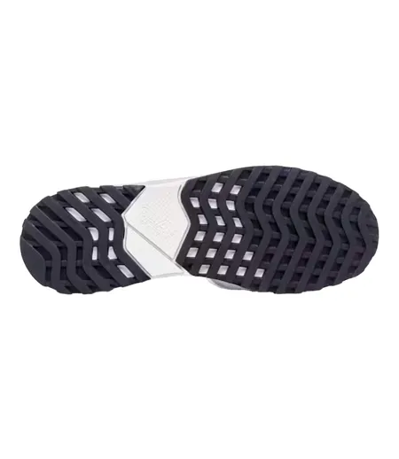 Womens/ladies Logo Low Cut Trainers White Navy CLAE