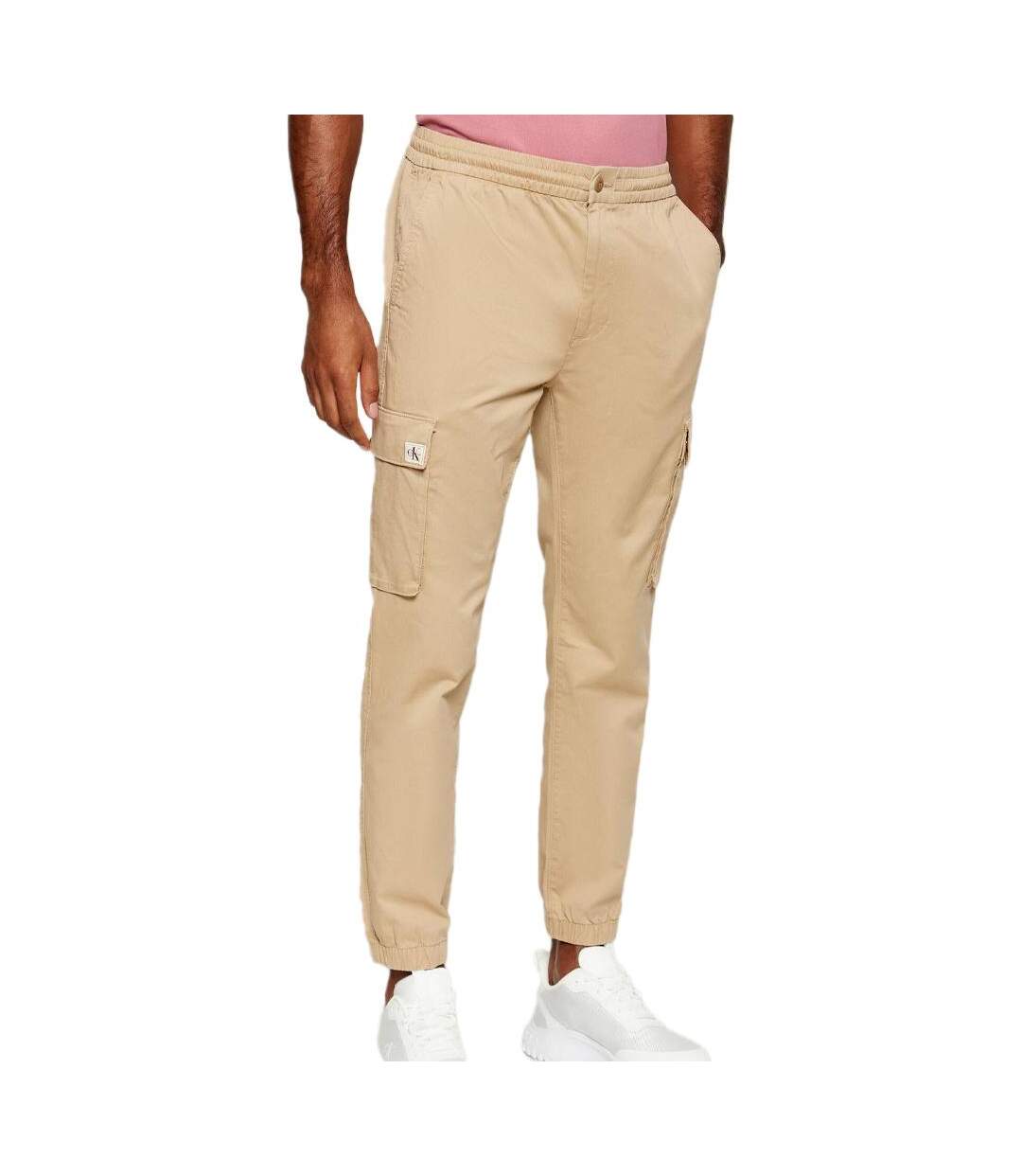 Pantalon cargo beige homme calvin klein jeans skinny comfort cotto-1