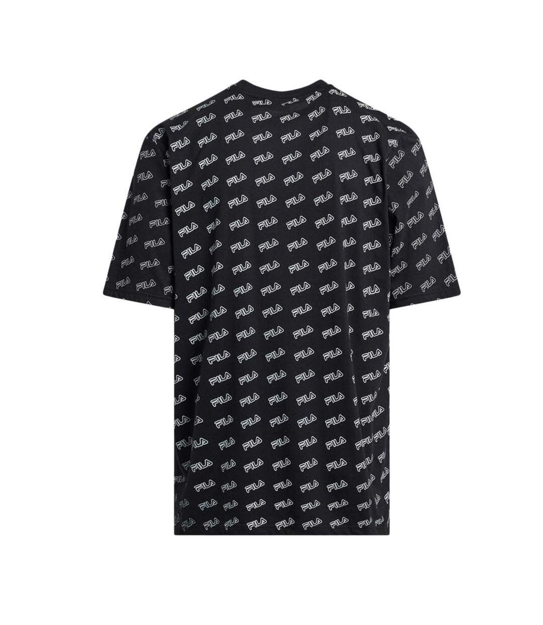 T-shirt noir homme fila flat print - l-2