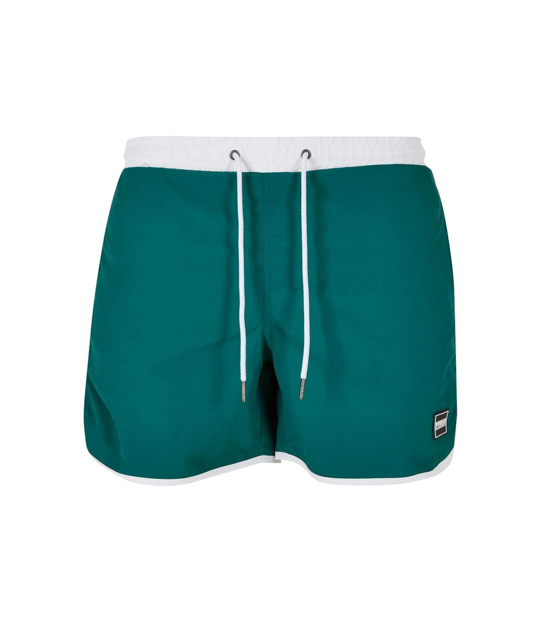 Short De Bain Motif/style Rétro Homme Blanc Vert Urban Classics-1