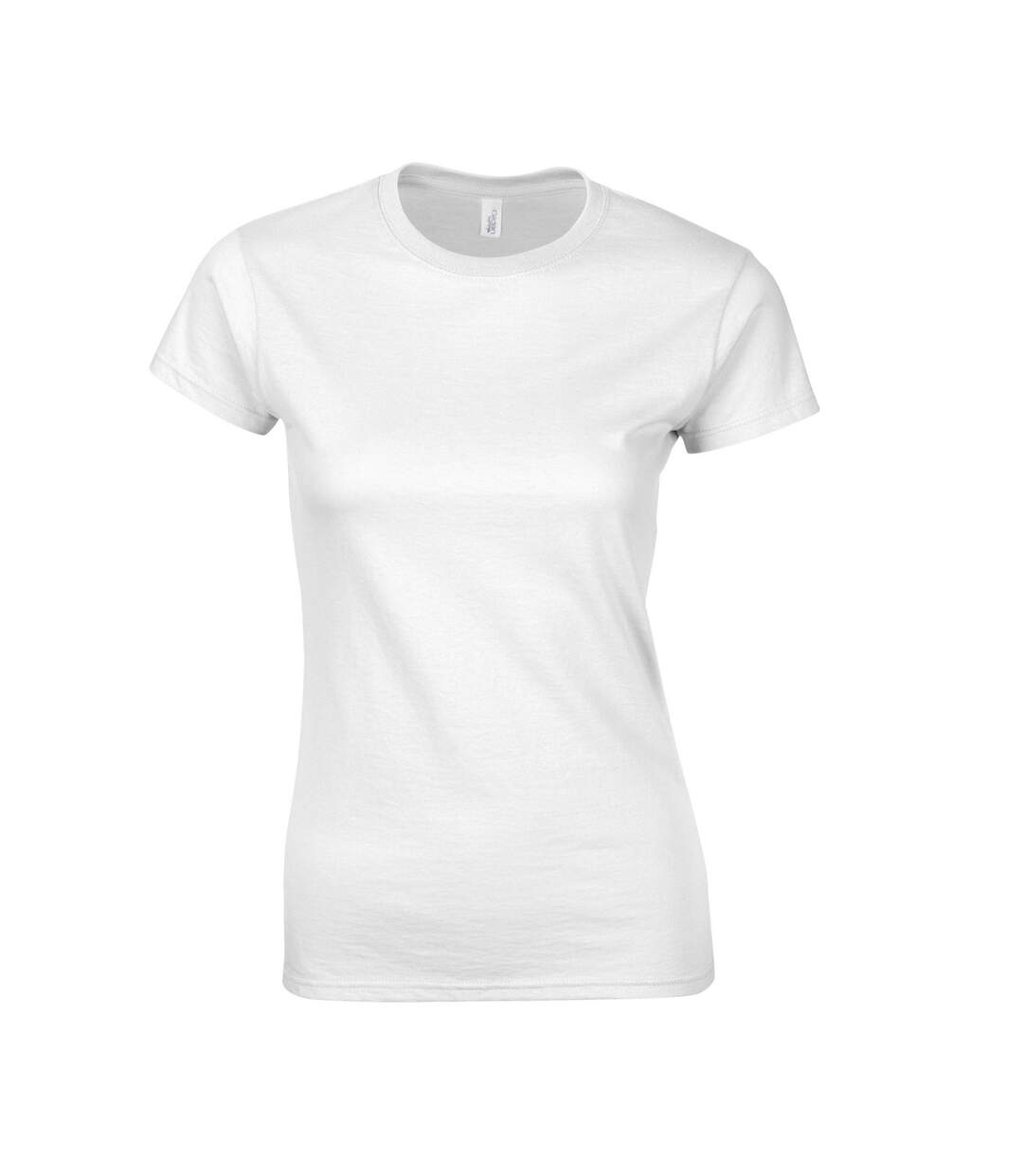 T-shirt femme blanc Gildan-1