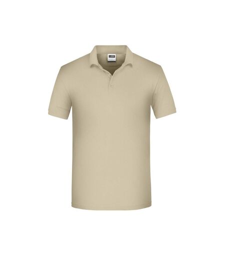 Polo Bio Workwear Homme Beige Gris James And Nicholson