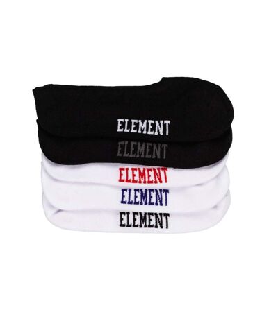 X5 Paires de Chaussettes Noir/Blanc Homme Element Lowrise - 40/46