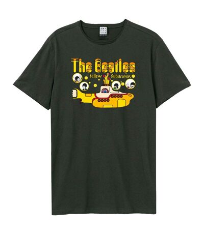 T-shirt yellow submarine bubbles adulte charbon Amplified