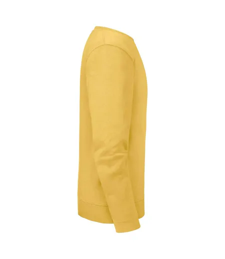 Sweat Uni À Col Ras-du-cou Authentic Homme Jaune Moutarde Russell