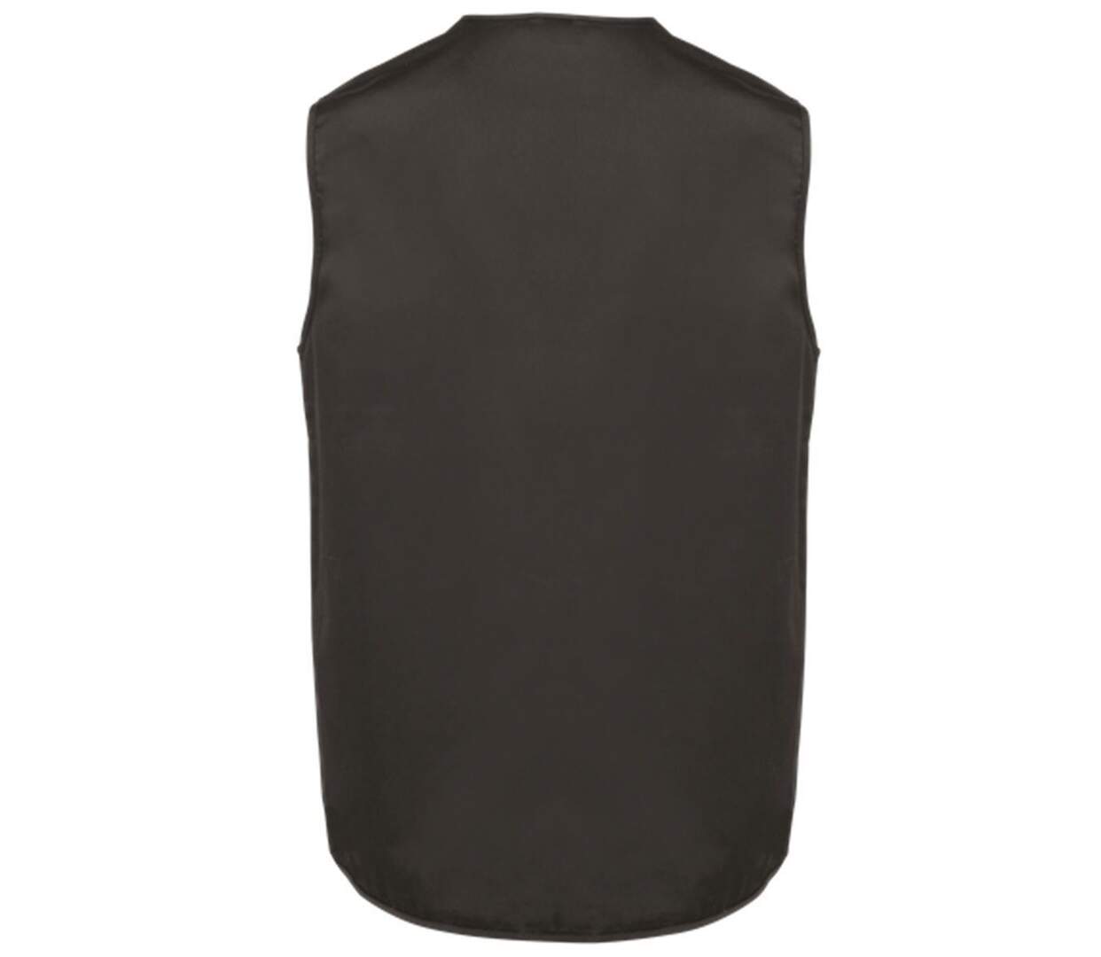 Gilet sans manches multipoches polycoton - Unisexe - WK609 - gris foncé-2