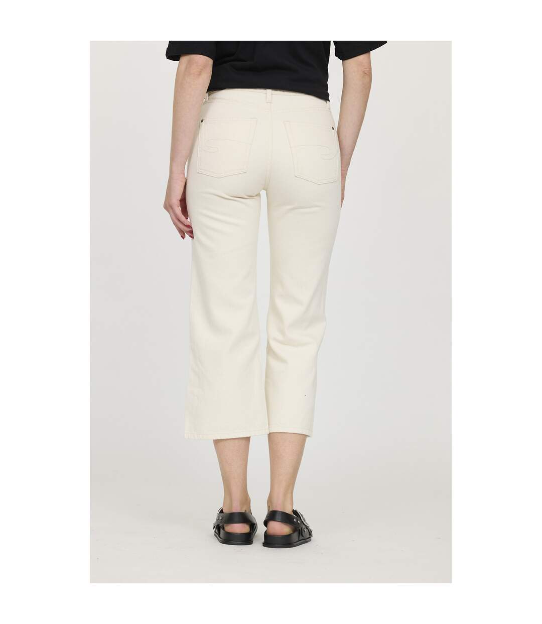Pantalon coton bootcut JEMMA-3
