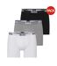 Pack Of 3  Mens Boxer Shorts  Black White Grey Boss-1