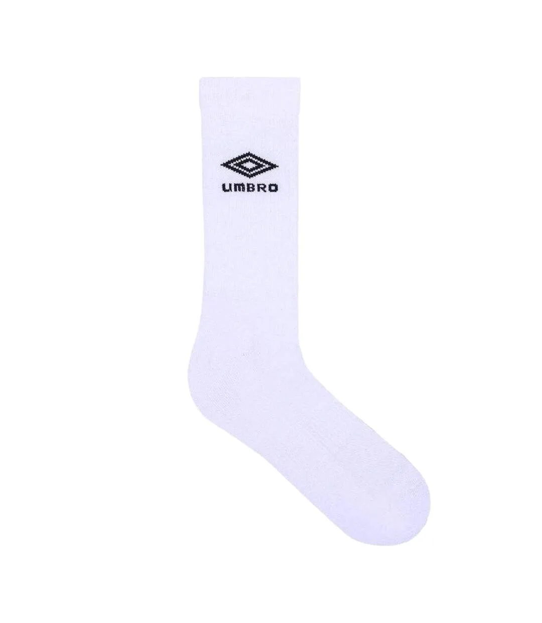 Pack Of 3  Mens Staple 1/2 Cushioned Terrycloth Sports Socks  White Black Umbro-2
