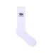 Pack Of 3  Mens Staple 1/2 Cushioned Terrycloth Sports Socks  White Black Umbro-2