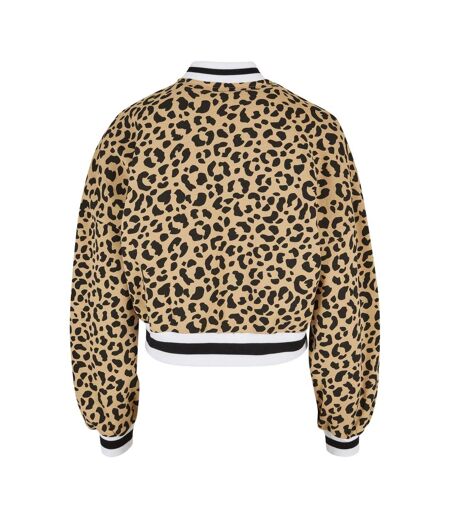 Blouson D'université Femme Beige Noir Urban Classics