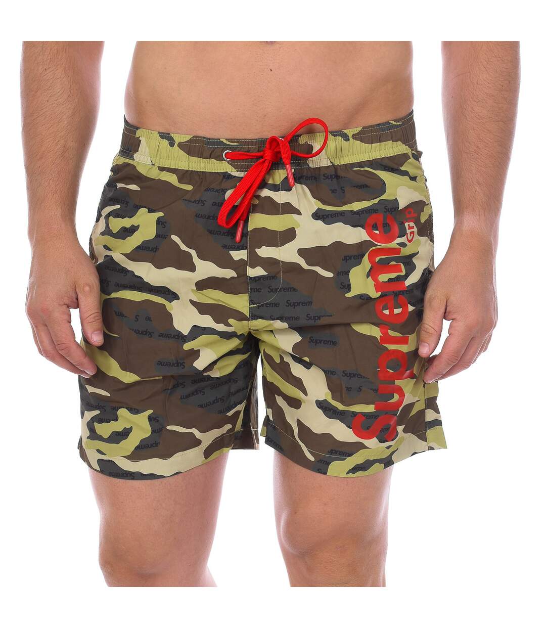 Men's Camo Print Boxer Swimsuit CM-30067-BP