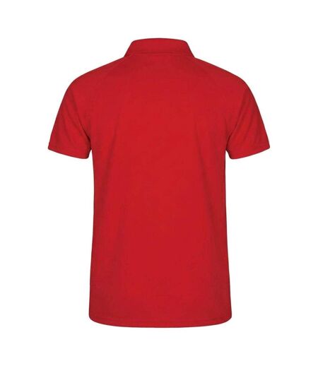 Mens Matrix Polo Shirt Red Gray-Nicolls