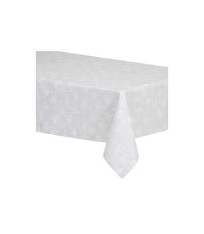 Nappe Enduite Imprimée Lila 150x250cm Lin & Blanc