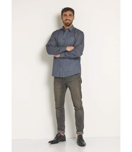 Chemise manches longues à micro motif