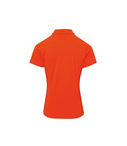 Premier Womens/Ladies Coolchecker Plus Polo Shirt (Orange)