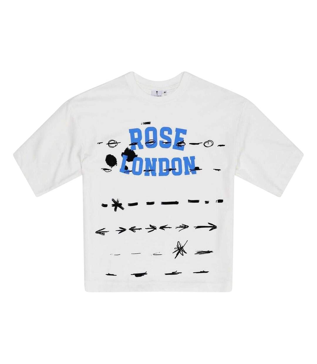 T-shirt Motif/style Graffiti Homme Blanc Cassé Rose London-2