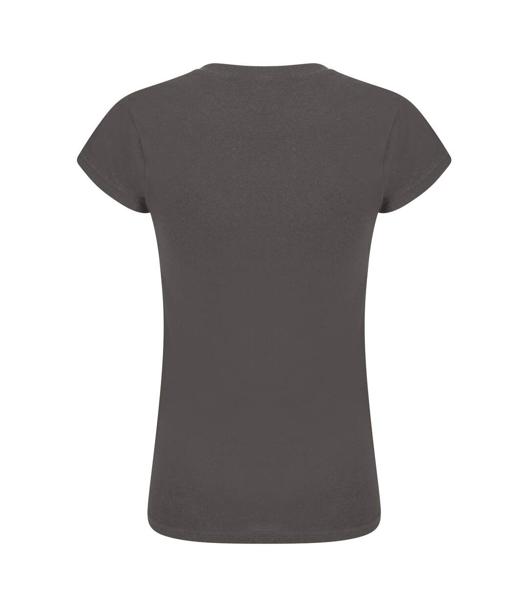 Womens/ladies T-shirt Charcoal Casual Classic-3