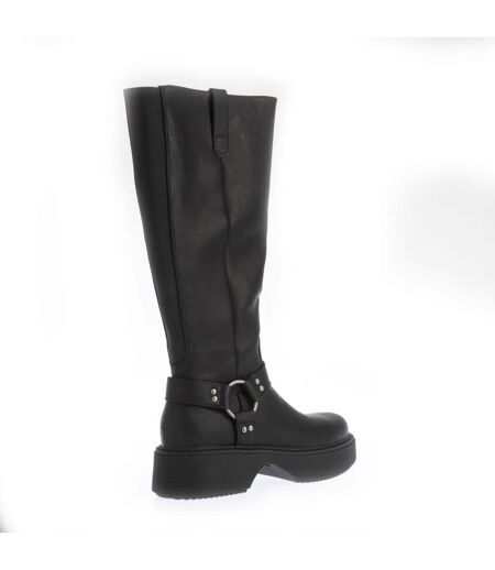 Womens/ladies becca platform knee-high boots black Rocket Dog