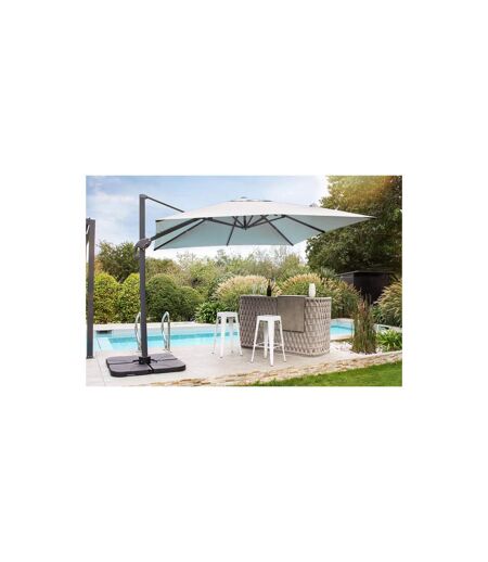 Parasol Déporté à Manivelle Sevilla 250cm Gris