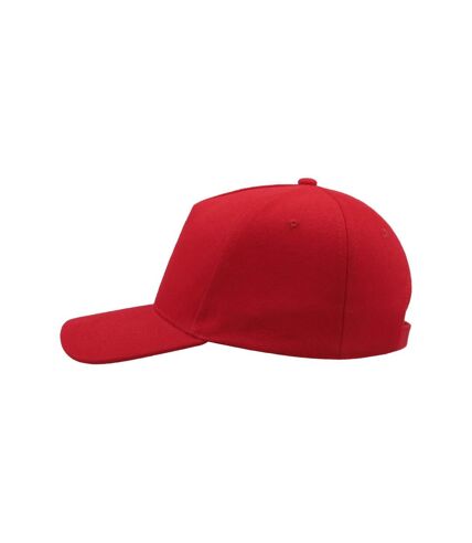 Atlantis Liberty Five Buckle Heavy Brush Cotton 5 Panel Cap (Red) - UTAB191