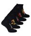 Ed Hardy - Lot 5 paires socquettes homme noires coton coupe basse trainer-3