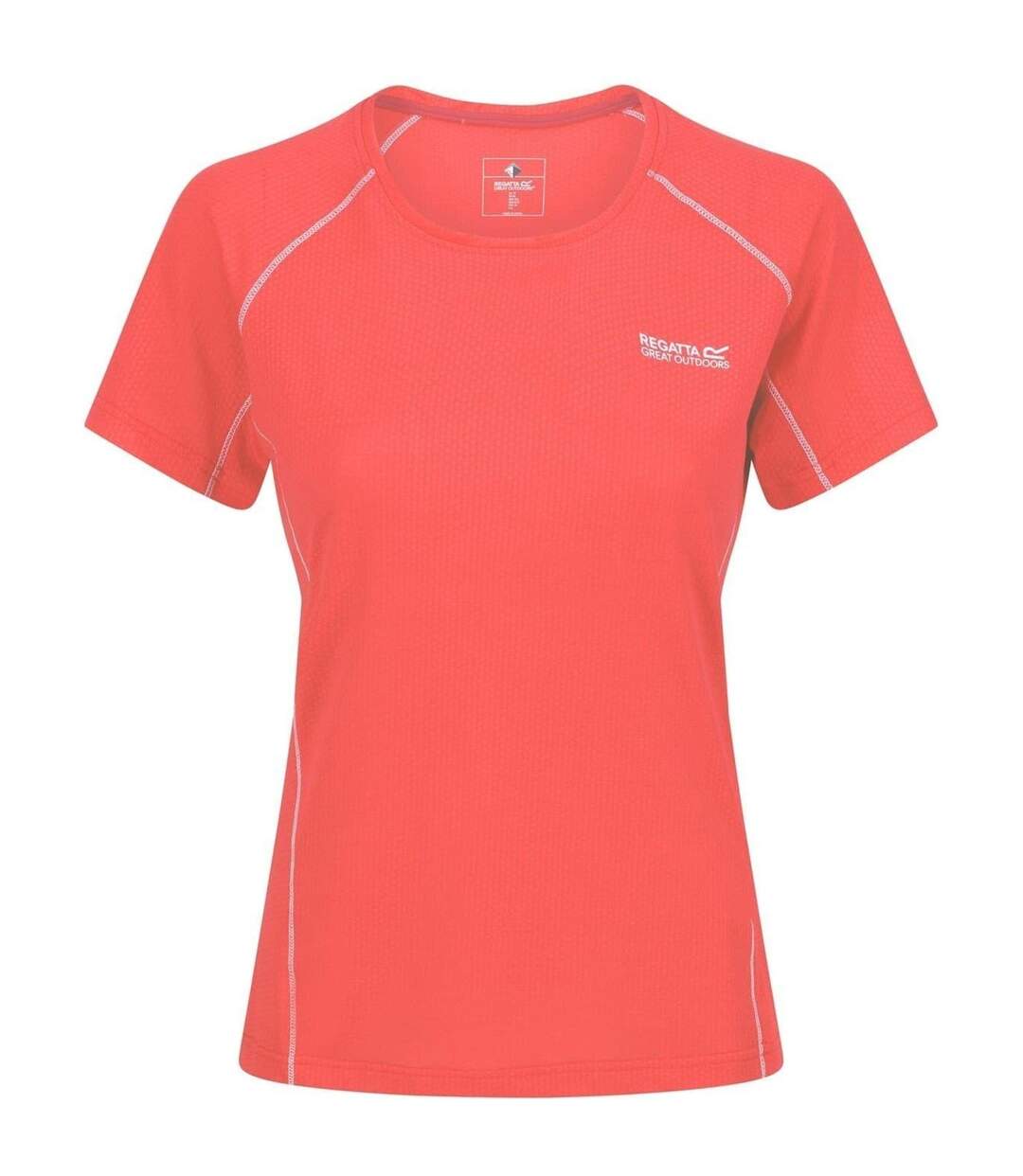 Womens/ladies Devote Ii Contrast Detail T-shirt Neon Peach Regatta-1