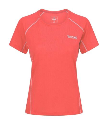 Womens/ladies Devote Ii Contrast Detail T-shirt Neon Peach Regatta