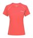 Womens/ladies Devote Ii Contrast Detail T-shirt Neon Peach Regatta-1