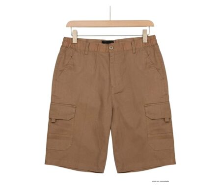 CHALLENGER INCA3 : Bermuda en coton camel pour homme avec taille élastiquée tout confort