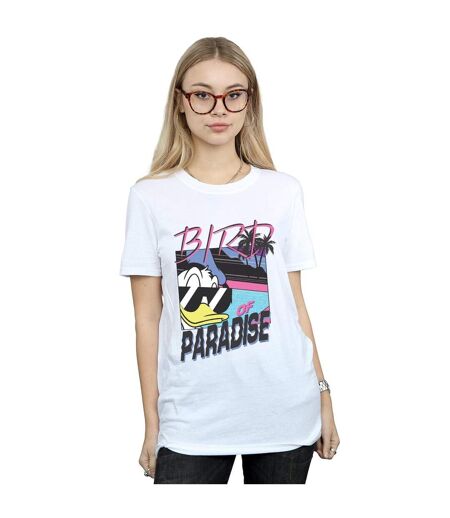 Disney Femme/Les femmes Donald Duck Bird Of Paradise - T-shirt boyfriend en coton (Blanc) - UTBI36622