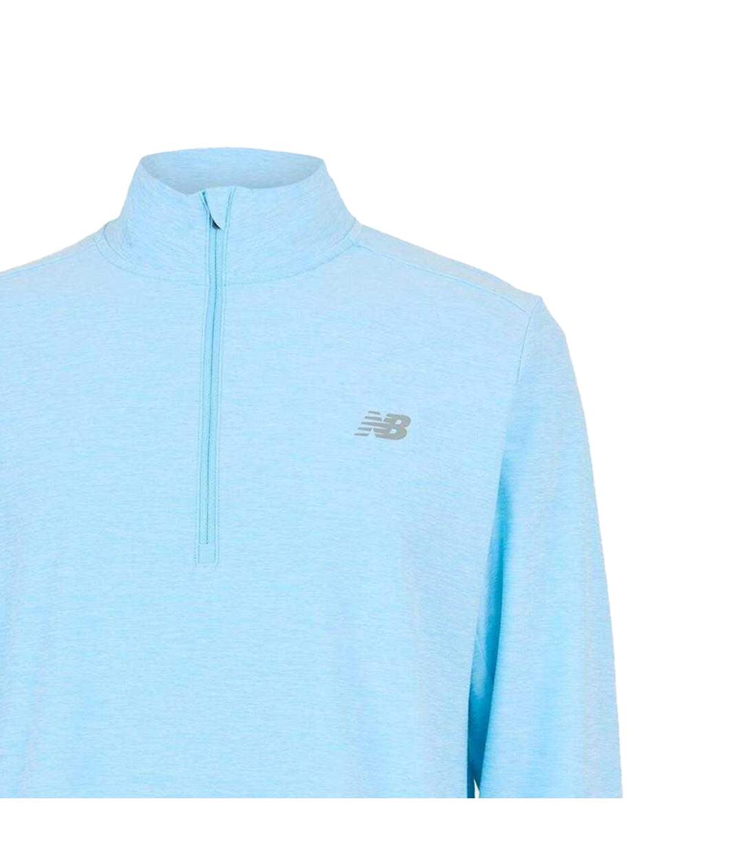Mens Space Dye Quarter Zip Top Sky Blue New Balance-2
