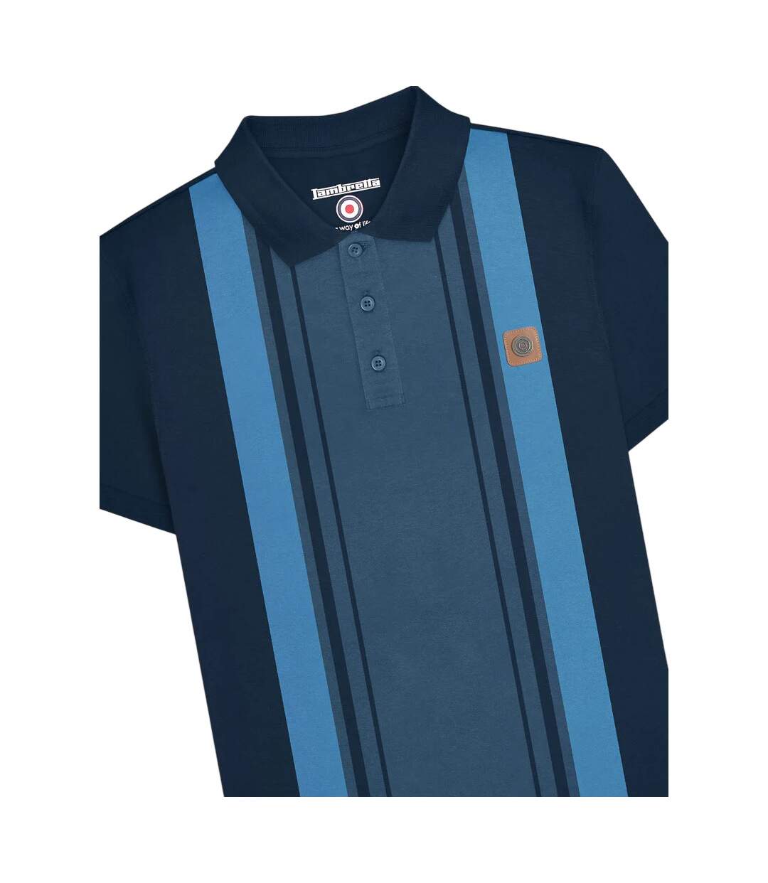 Polo Ss25 Homme Bleu Marine Bleu Sombre Lambretta-4