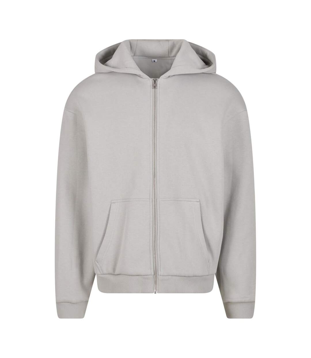 Unisex Adult Fluffy Full Zip Hoodie Light Asphalt Build Your Brand-1