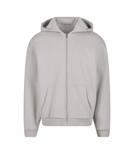 Unisex Adult Fluffy Full Zip Hoodie Light Asphalt Build Your Brand