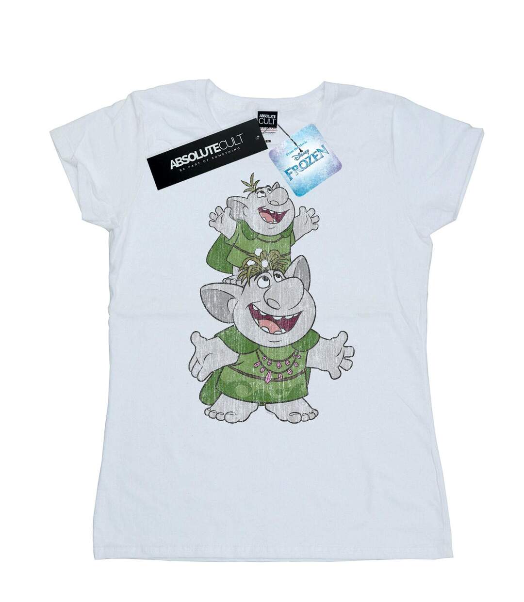 Disney T-shirt en coton Womens/Ladies Frozen Handstacking Trolls (Blanc) - UTBI21992-1