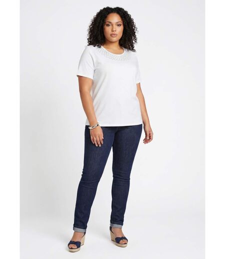 T-shirt jersey coton fantaisie cloutée