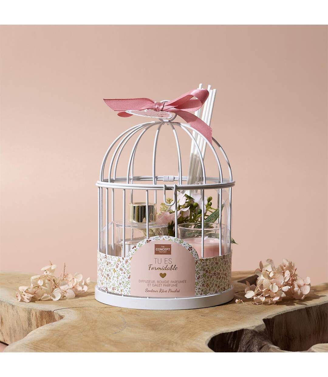 Coffret Senteur Cage 20cm Rêve Poudré-5