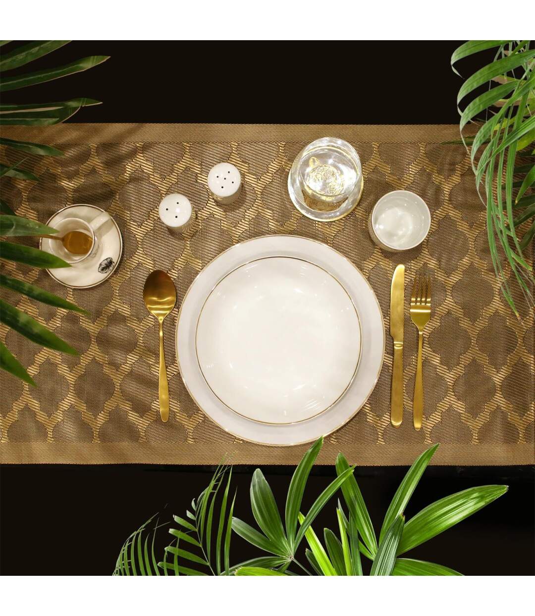 Lot de 6 Assiettes Creuses Liseré 21cm Blanc-3