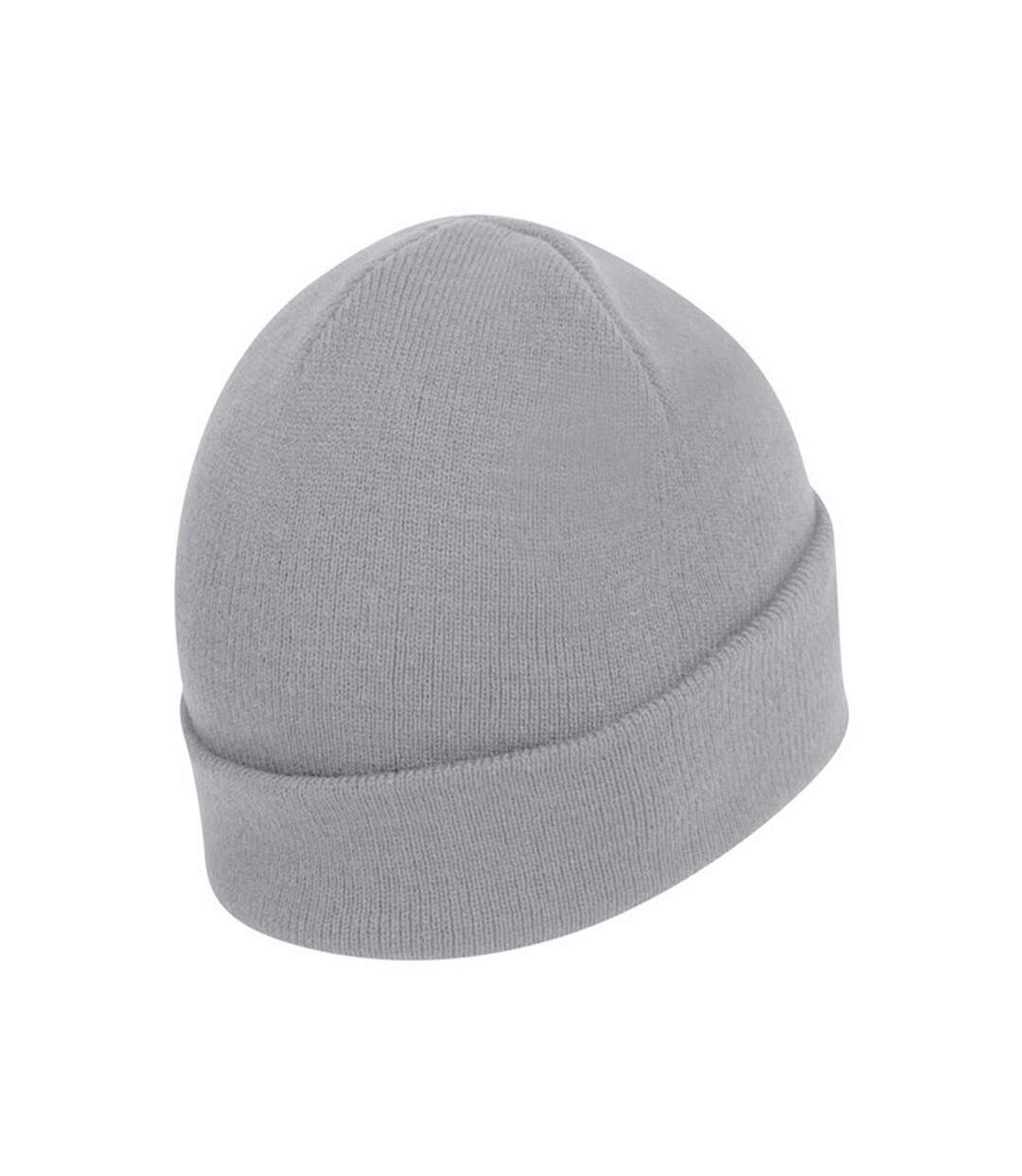 Bonnet tricoté avec revers mixte gris perle Absolute Apparel-2